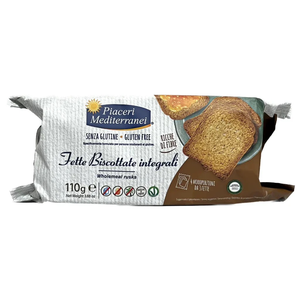 Fette biscottate integrali Senza Glutine | Piaceri Mediterranei