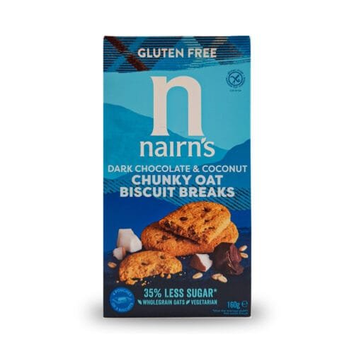 Nairn's Snack con Cioccolato Fondente e Cocco Senza Glutine 160g